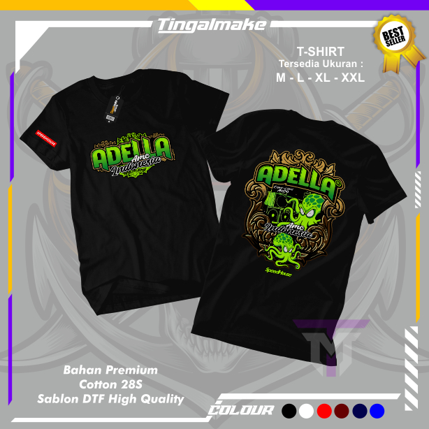 Kaos ADELLA AMC INDONESIA Unisex | Baju Distro Pria Wanita ~FREESTICKER