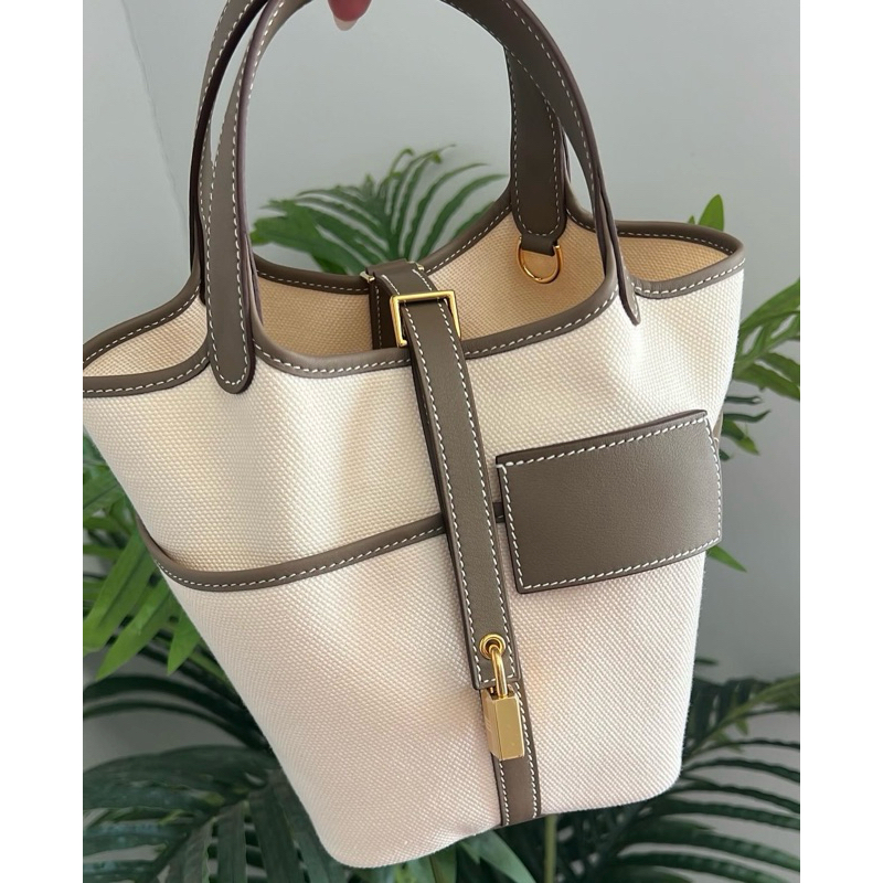 Her.m*S cargo picotin 18 cm Hmade original leather