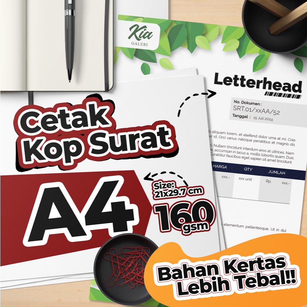 

Cetak Kop Surat A4 Full Color, Bahan Brief Card 160 gsm - Untuk Sertifikasi, Legalitas, dan Sejenisnya