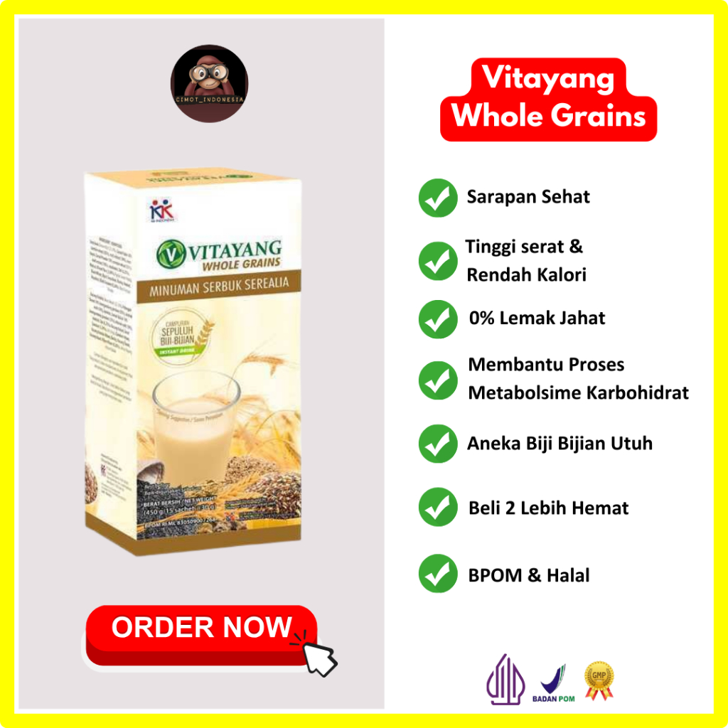 

Vitayang Whole Grains Minuman Serbuk Sereal Menunjang Kebutuhan Nutrisi Aktivitas Harian Terbaik