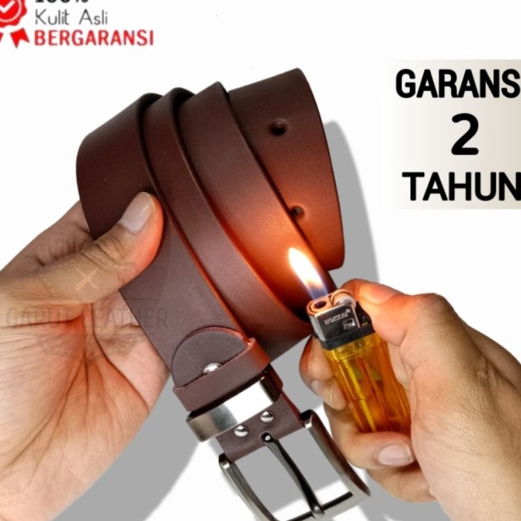 KODE Q22W Ikat Pinggang Pria Kulit AsliSabuk Kulit PriaGesper Kulit AsliBelt Kulit Garut