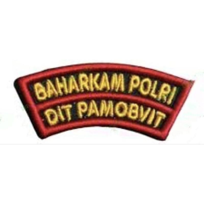 Atribut Polri bordir timbul baharkam polri