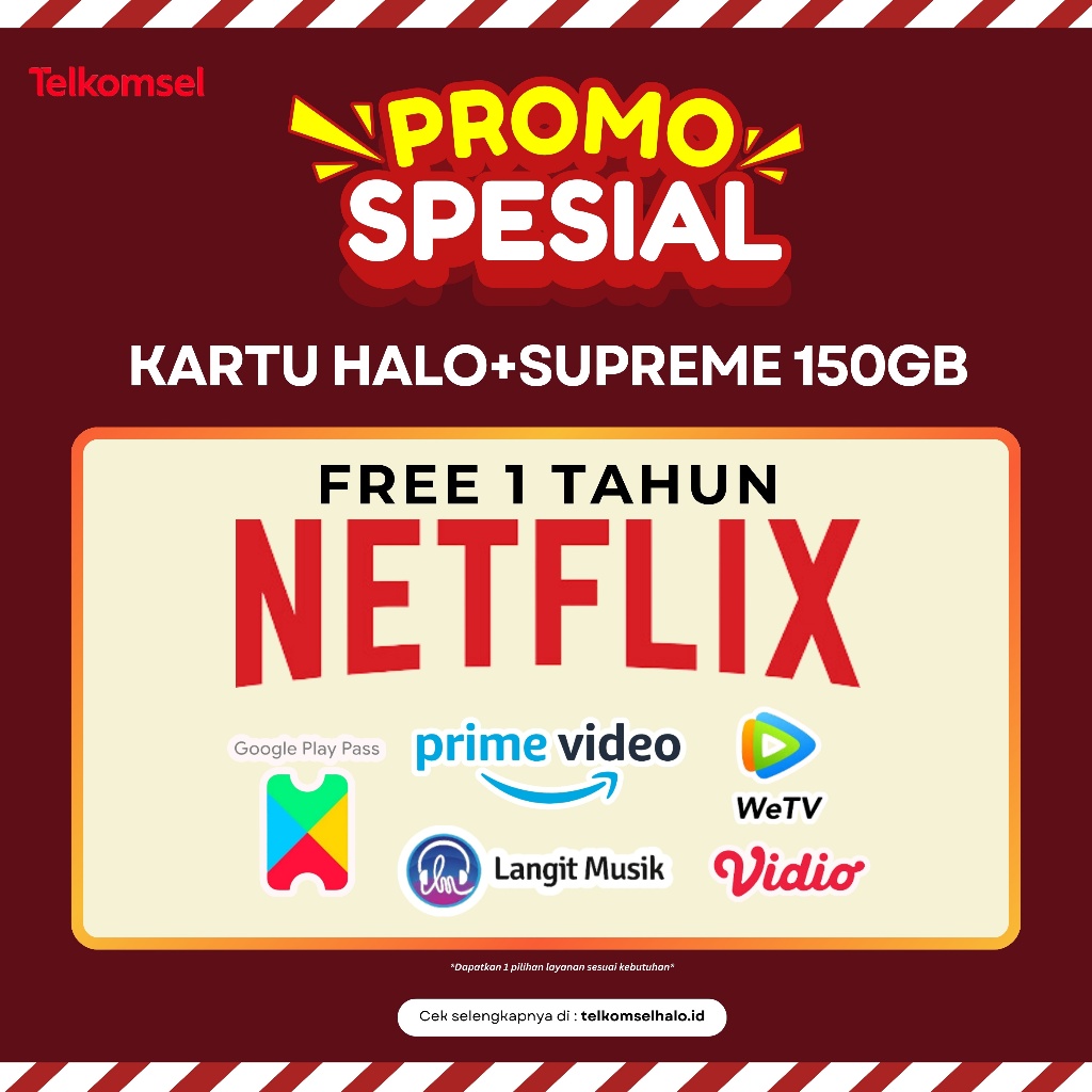 PROMO SPESIAL Kartu Perdana Telkomsel 150GB + FREE akun Streaming (Baca Deskripsi)