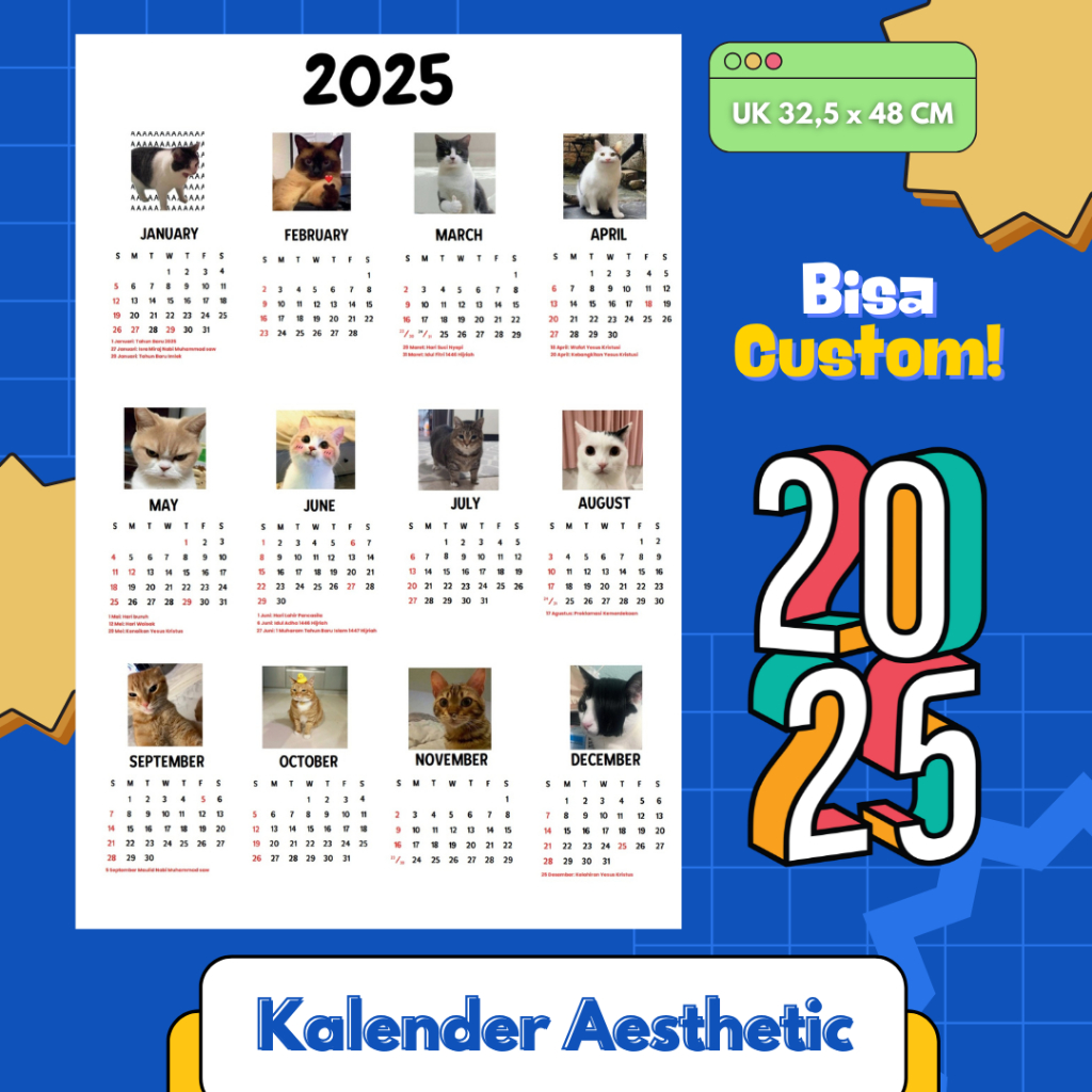 

KALENDER DINDING 2025 AESTHETIC GAMBAR KUCING