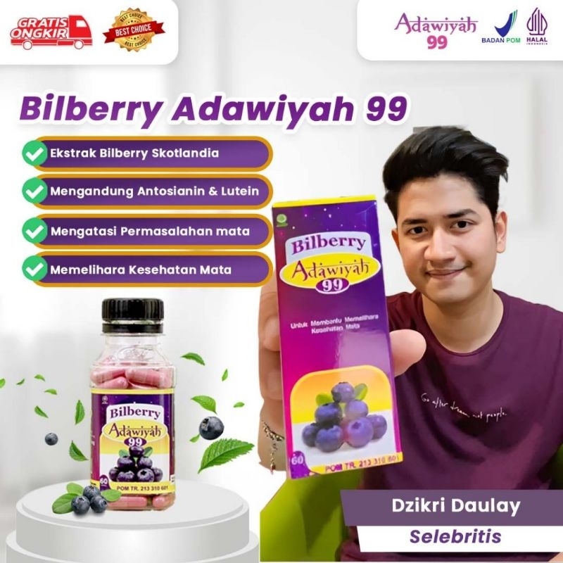BILBERRY ADAWIYAH 99 SUPLEMEN KESEHATAN MATA ORIGINAL