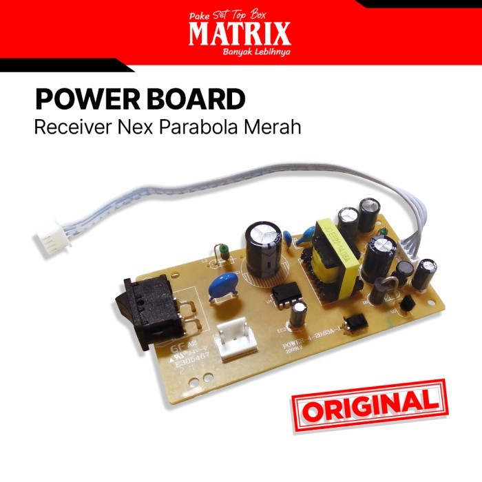 Power Supply Receiver Nex Parabola Merah original dan LNB KUBAND/CBAND