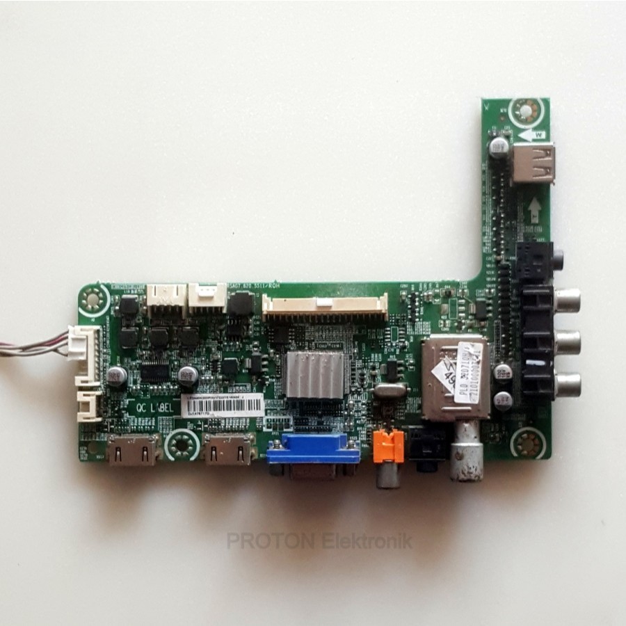 Mainboard LCD LED TV Polytron PLD 32D10H 32D10H400 Mesin Matherboard RSAG7.820.5511 Mobo 40D552 40T5