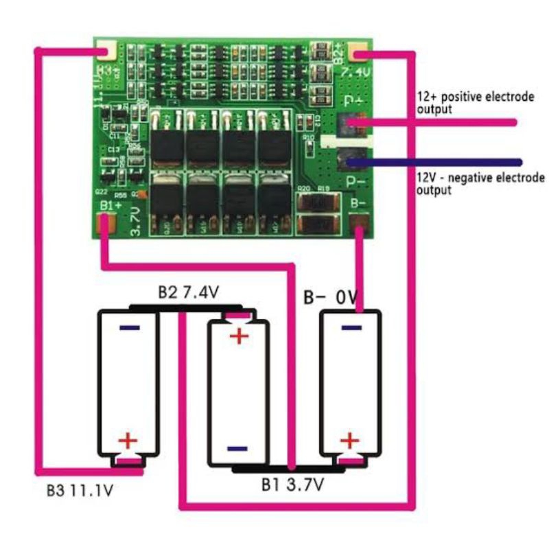 MODUL BMS 40 AMPER UNTUK BATERAI