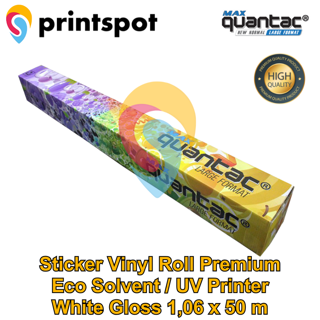 

QUANTAC® Sticker MAX 68WX-A Stiker Vinyl Digital Print Eco Solvent / UV Printing / Latex - Indoor/Outdoor 1.06 m x 50 m - Roll