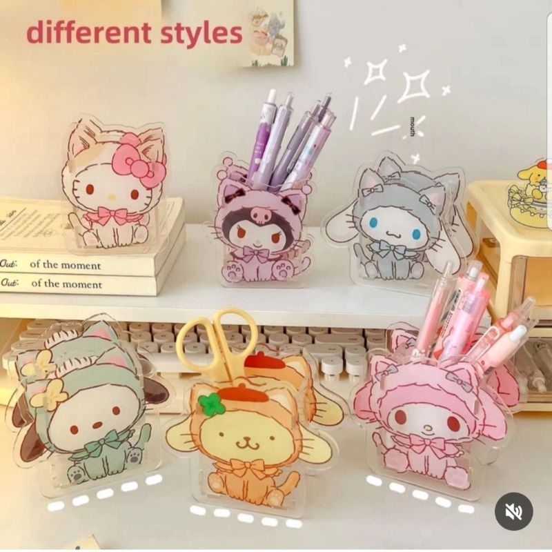 

Sanrio Rak tempat Pena Pensil akrilik holder Organizer meja alat tulis