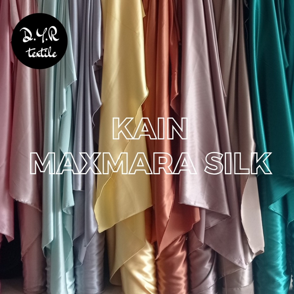 DYR Textile | Kain Maxmara Silk Satin Kilap Premium untuk Dress