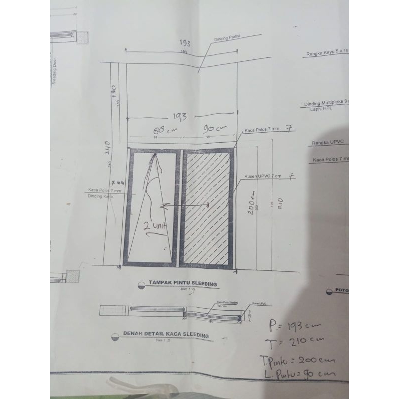 Pintu Sliding UPVC kak Lely