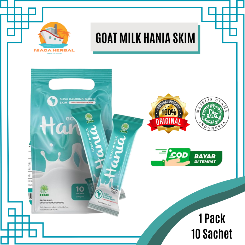

HANIA - SUSU KAMBING SKIM 27 GRAM / SACHET ISI 10