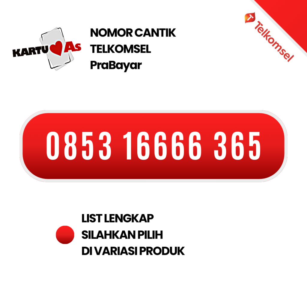 Nomor Cantik Telkomsel As - Nomer Cantik Kartu As Jaringan 4G/5G Kwartet 6666