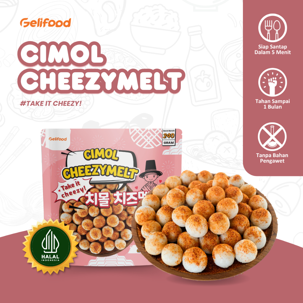 

Geli Food - Cimol Keju Cheezymelt Instant ( Cimol Keju Leleh )