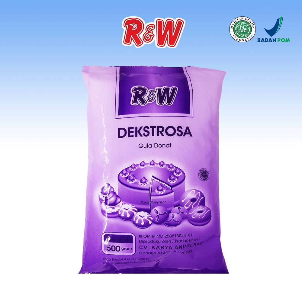 

Rajawali RW R&W Gula DEKSTROSA 500 gram Manis FOOD Sugar Gula Halus Pada Kue dan Minuman