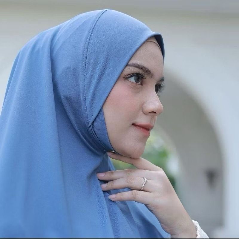 Hijab Bergo Dagu Malaysia Soft Ped Jersey Premium | Jilbab Instan Bergo Dagu Malay | Hijab Malaysia