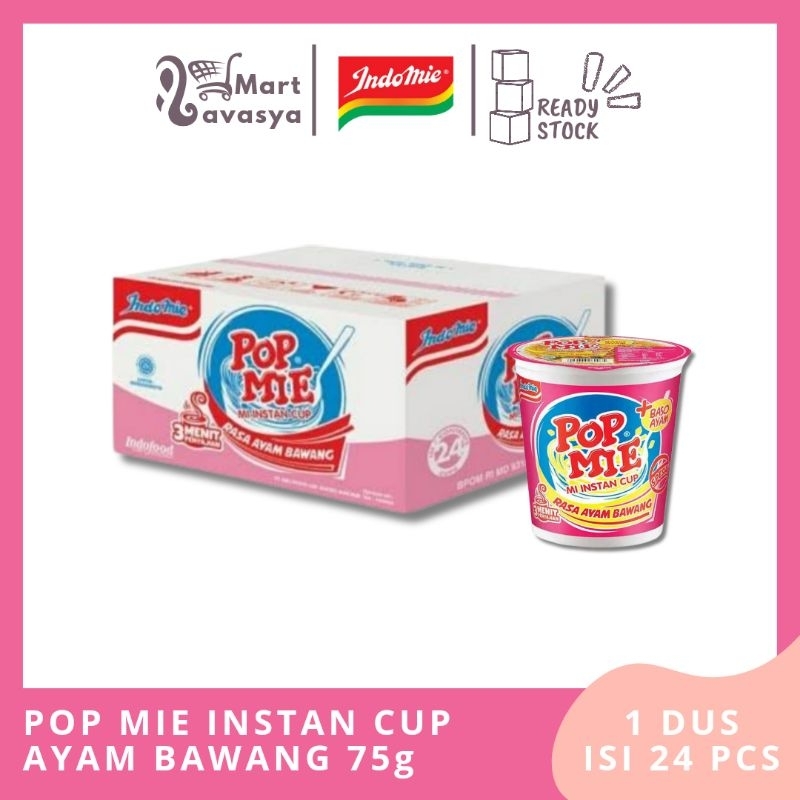 

POP MIE INSTAN CUP AYAM BAWANG 75g - 1 DUS ISI 24 PCS - KOTA BANDUNG - LAVASYA MART