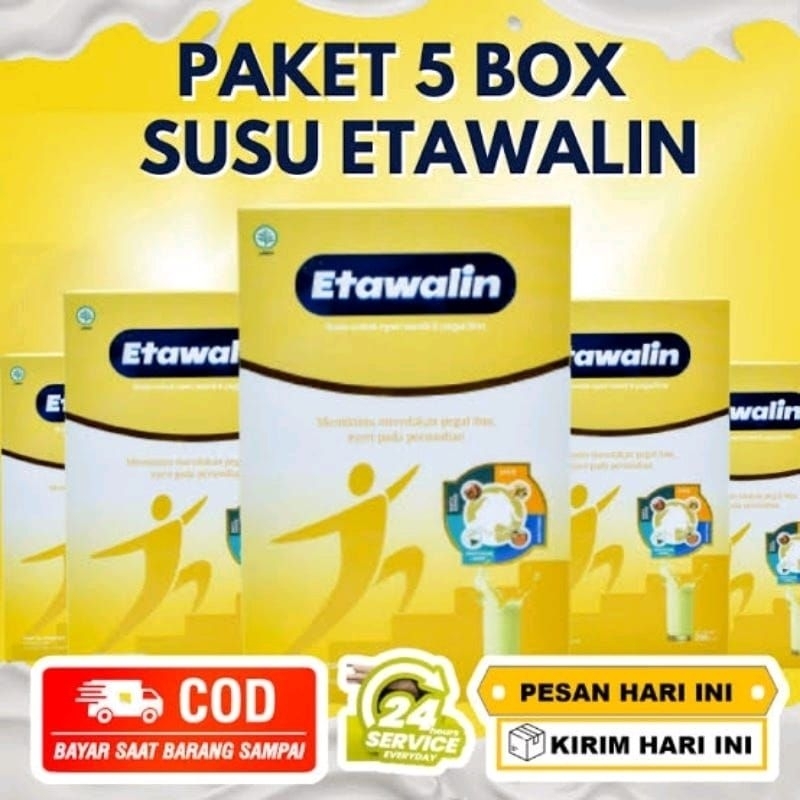 

PAKET 5 BOX ETAWALIN – Susu Kambing Etawa Tingkatkan Kepadatan & Kesehatan Tulang