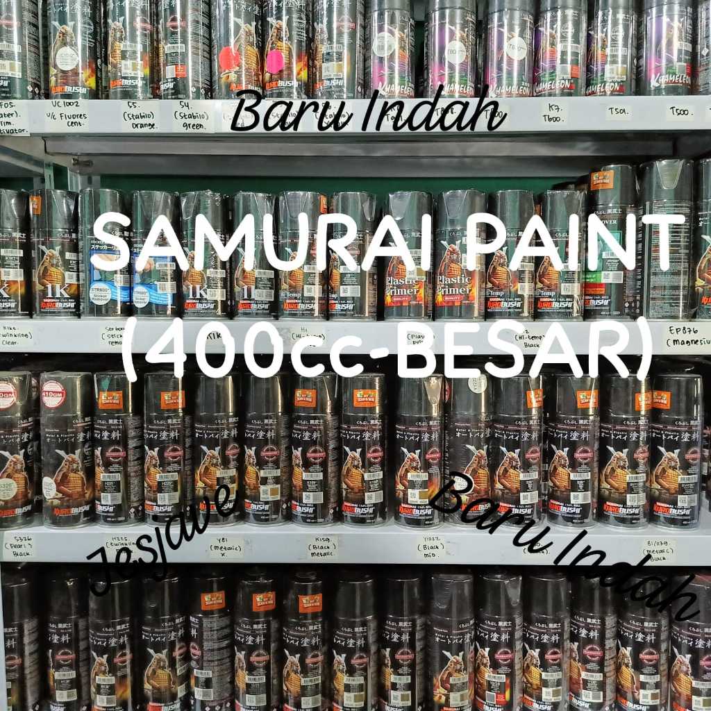 New Samurai Paint Kurobushi 400cc Pilok Pilox Cat Semprot Warna Glossy Metallic Pearl Silver Orange 