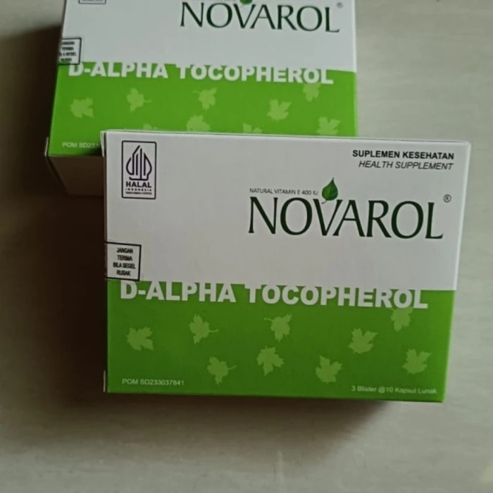 NOVAROL BOX ISI 30 KAPSUL - Vitamin E 400 IU memelihara kesehatan kulit dan vitamin promil