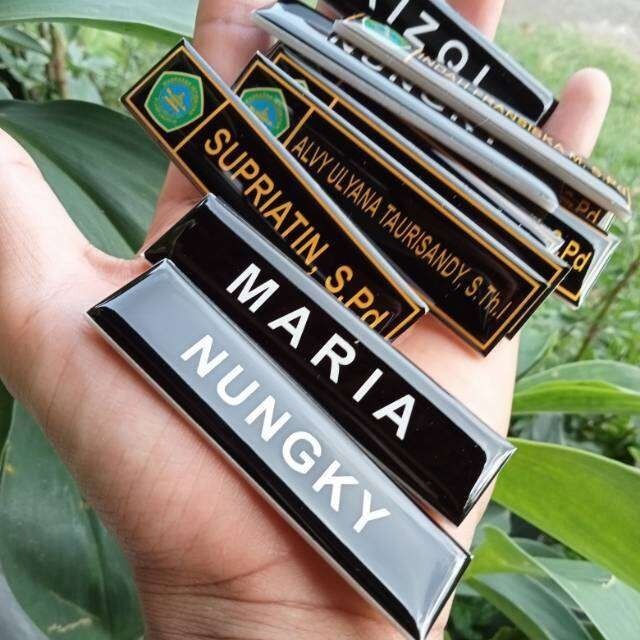 

Nametag PAPAN NAMA / NAME TAG AKRILIK PAKAI RESIN SUPER BENING