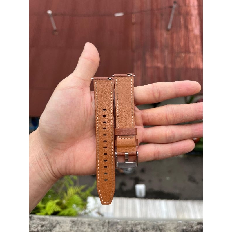 Tali jam kulit leather strap brown quick release watch strap 20mm