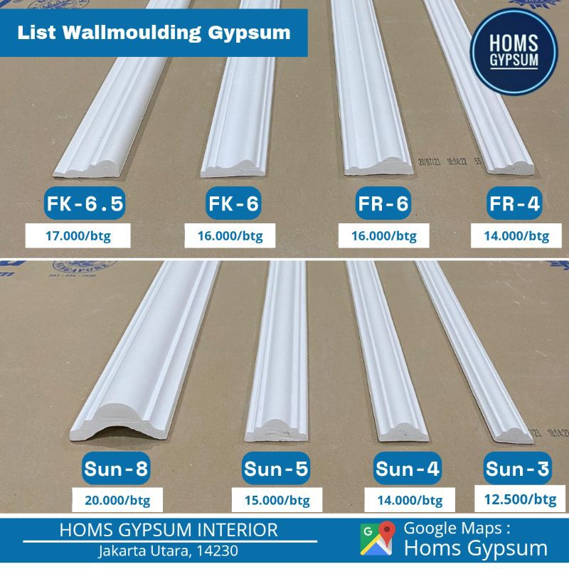 List gypsum wallmoulding / Lis gypsum wallmoulding / list wallmoulding gypsum / list wall moulding g