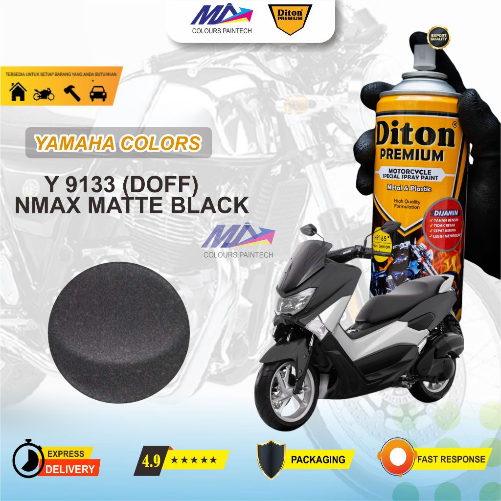 [TERMURAH] DITON PREMIUM YAMAHA COLOURS NO Y9133 NMAX MATT BLACK CAT SEMPROT PYLOX PILOK