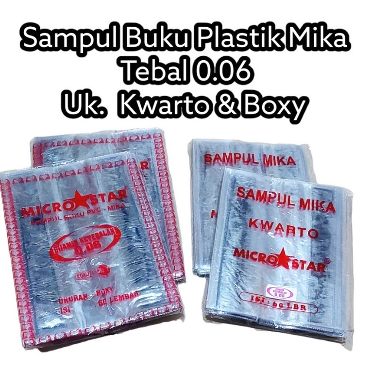 

Terlaku SAMPUL PLASTIK MIKA TEBAL 6 ukuran KWARTO DAN BOXY F35