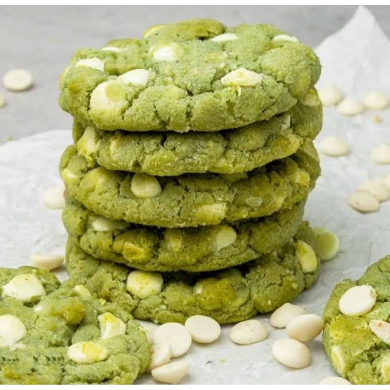 

matcha white choco cookies soft by SYABA cookies isi 1 pics