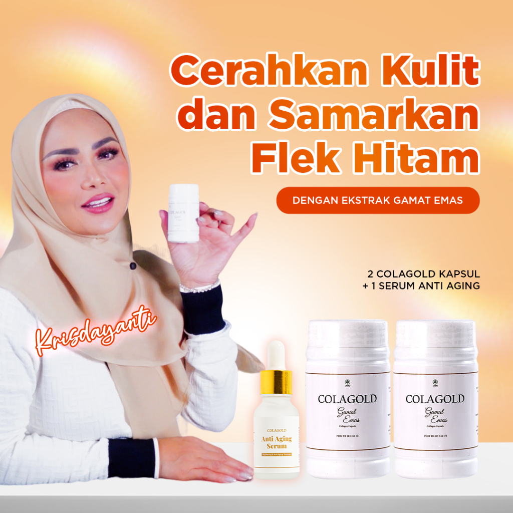 Colagold Kapsul Kolagen Herbal + Suplemen Colagold | Colagen Pencerah Kulit Atasi Flek Hitam BPOM