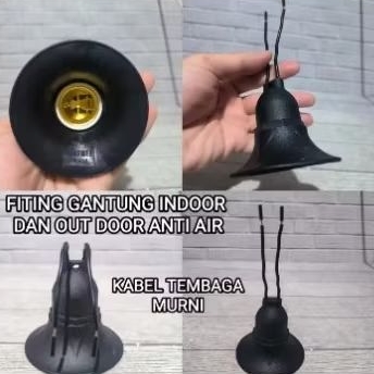 Fiting Gantung Waterproof/Karet Fiting Lampu Topi Anti Air