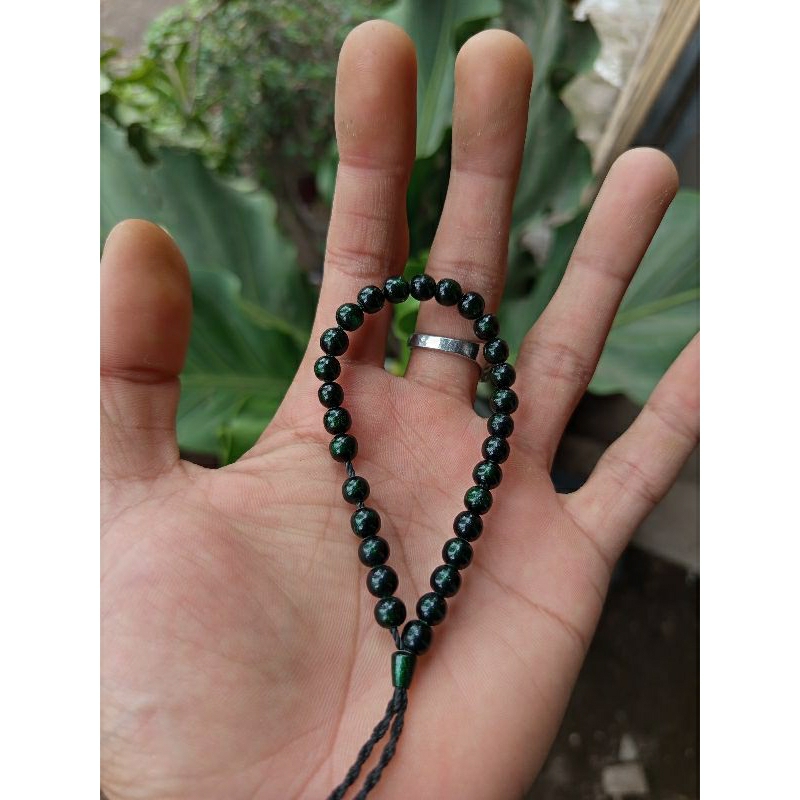 GELANG TASBIH AKAR BAHAR TALI ARUS, GELANG COUPLE, GELANG KESEHATAN POLOS HIJAU