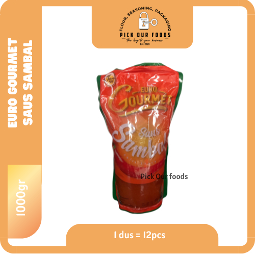 

Euro Gourmet Saus Sambal 1kg | Euro Gourmet Saus Sambal Extra Pedas 1000gr | Euro Gourmet Sambal