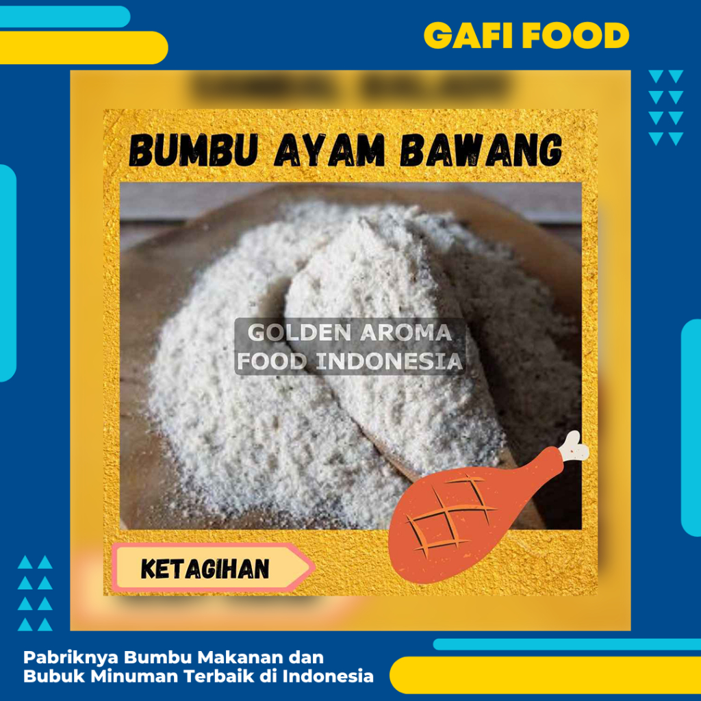 

BUMBU TABUR AYAM BAWANG 1 KG FOOD GRADE 1Kg Bubuk Bumbu Cilor Papeda Mie Lidi Makaroni Basreng Tahu