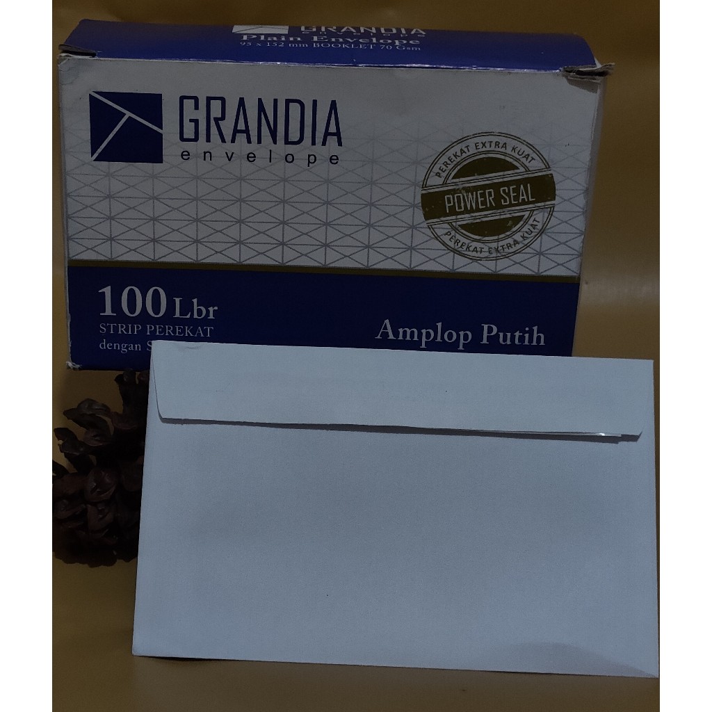 

Amplop Putih 104 GRANDIA / Amplop Polos Kecil Lem