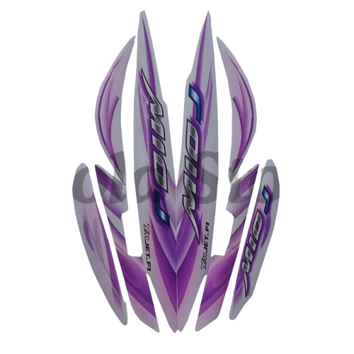 Stiker Striping Mio J 2011 Putih Ungu List Stiker Standar Mio J 2011 - Striping Standart Mio J 2011