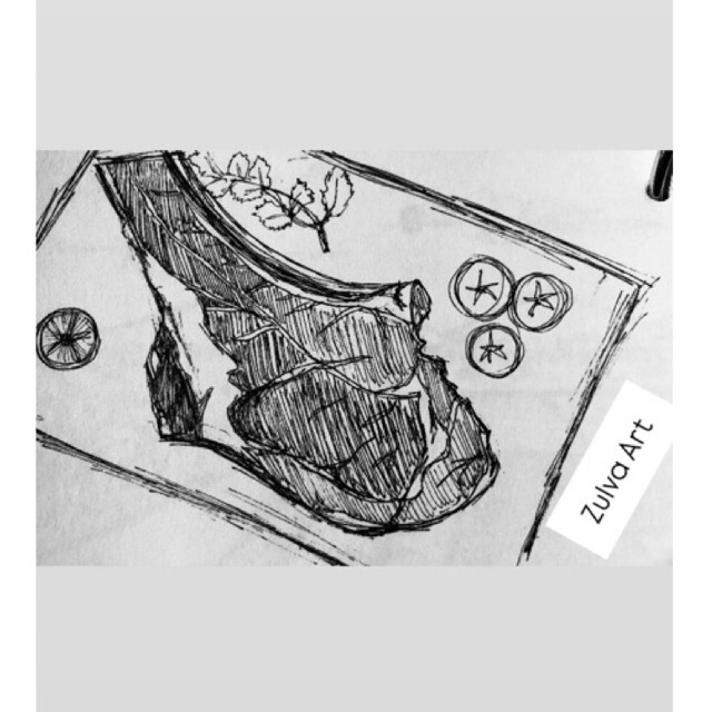 

Gambar Tangan Sketsa Potongan Daging Sapi