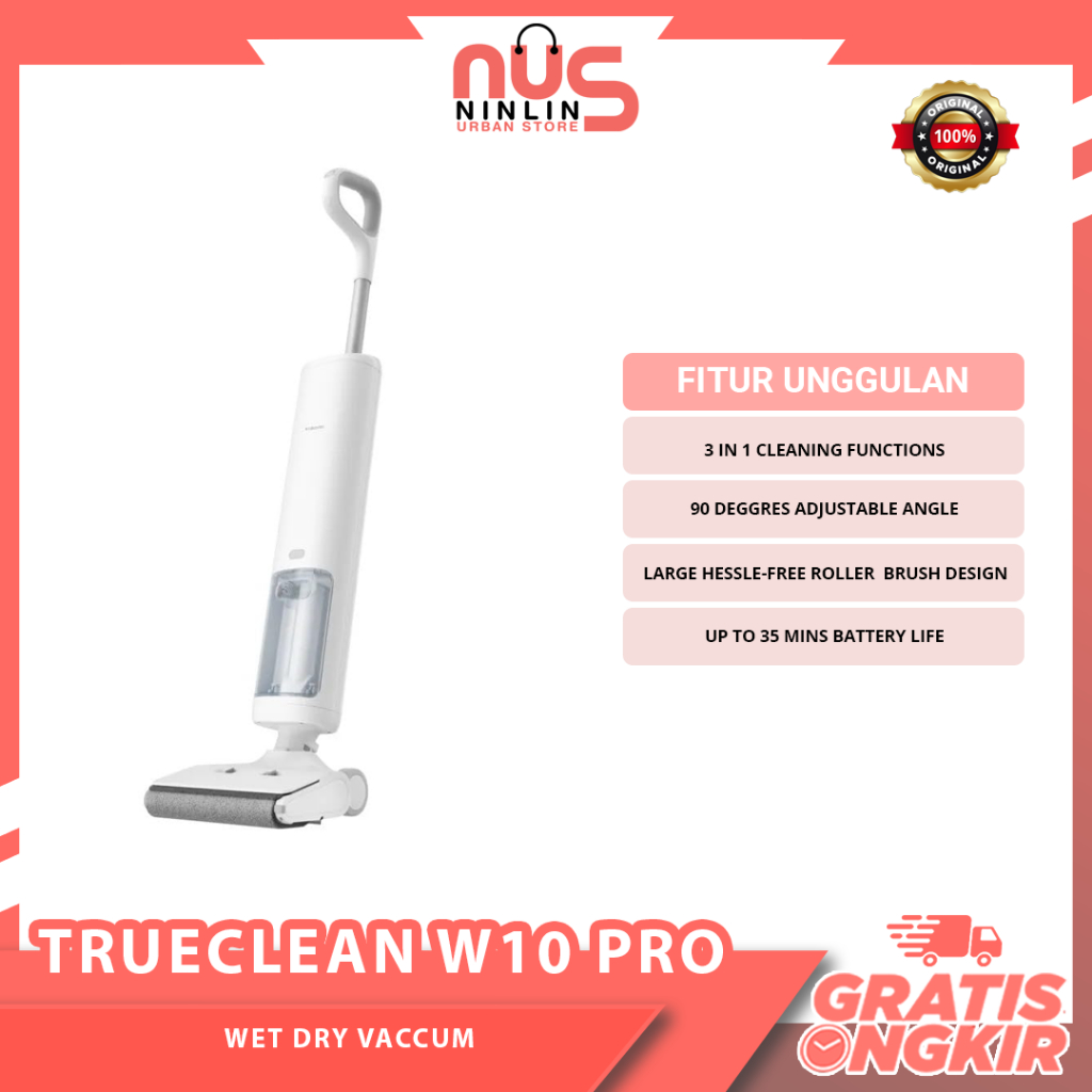 Truclean W10 Pro Wet Dry Vacuum By Xiaomi Pembersih Lantai