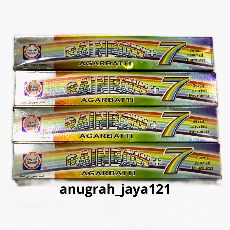 DUPA LIDI RAINBOW SURRATI / DUPA LIDI krishna AGARBATTI 1PCK ISI 7 WARNA / bukhur arab