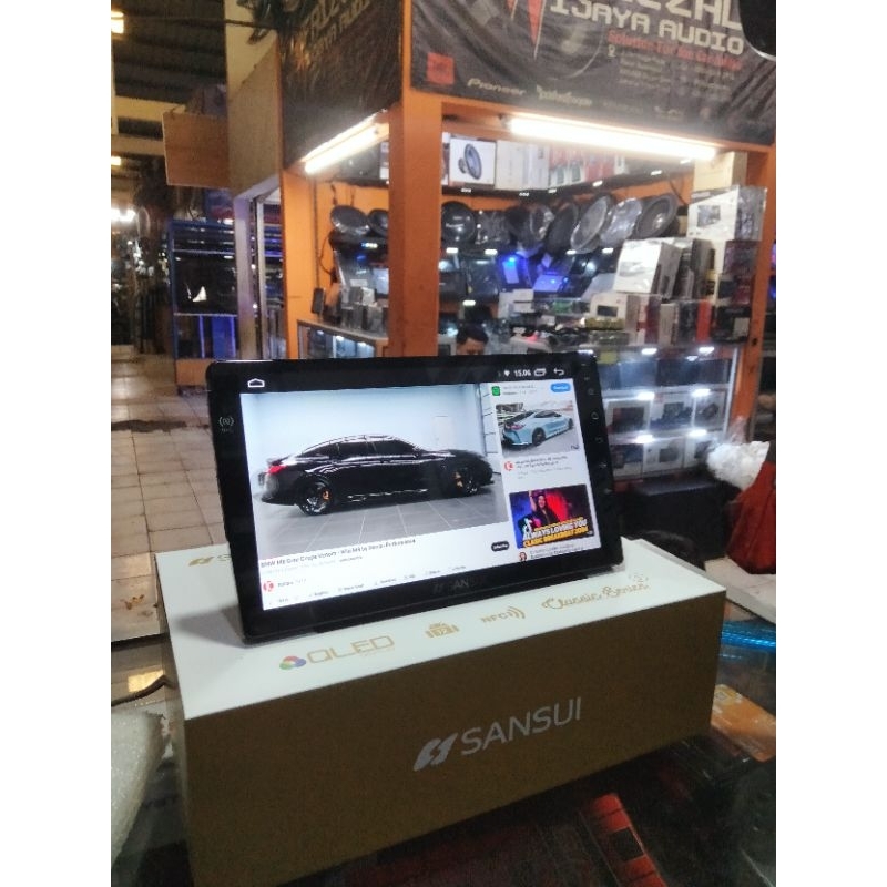 head unit sansui 9inch ram 2/32 layar QLED bisa NFC money audio mobil
