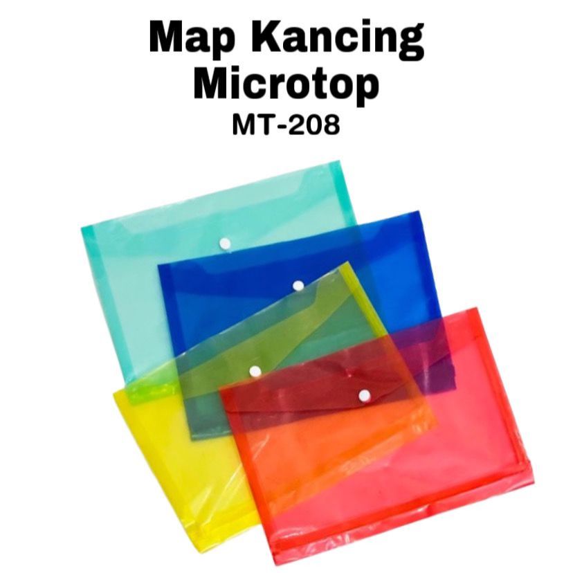 HD Map kancing Amplop Plastik F4 Organizer Kertas Dokumen