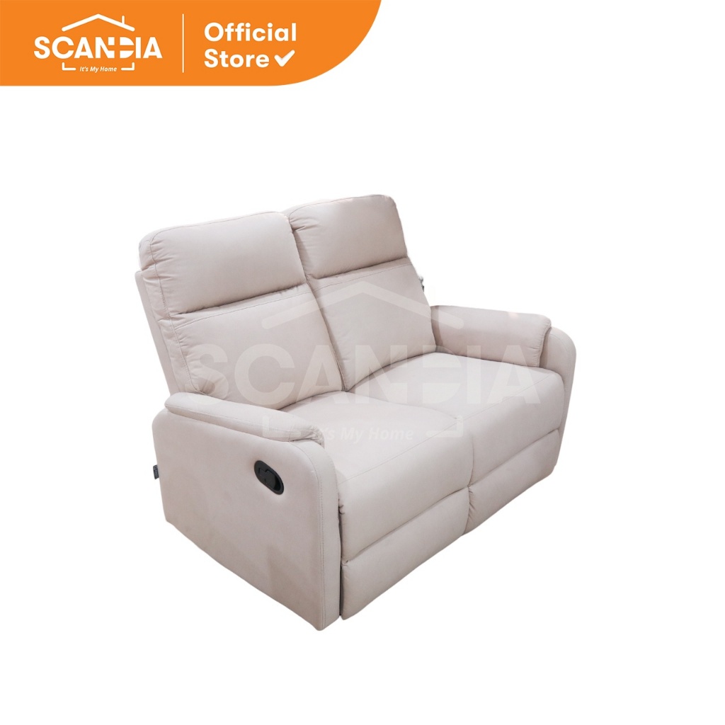 SCANDIA Sofa Recliner 2 Dudukan Strandberg 128x93x100 Cm Beige