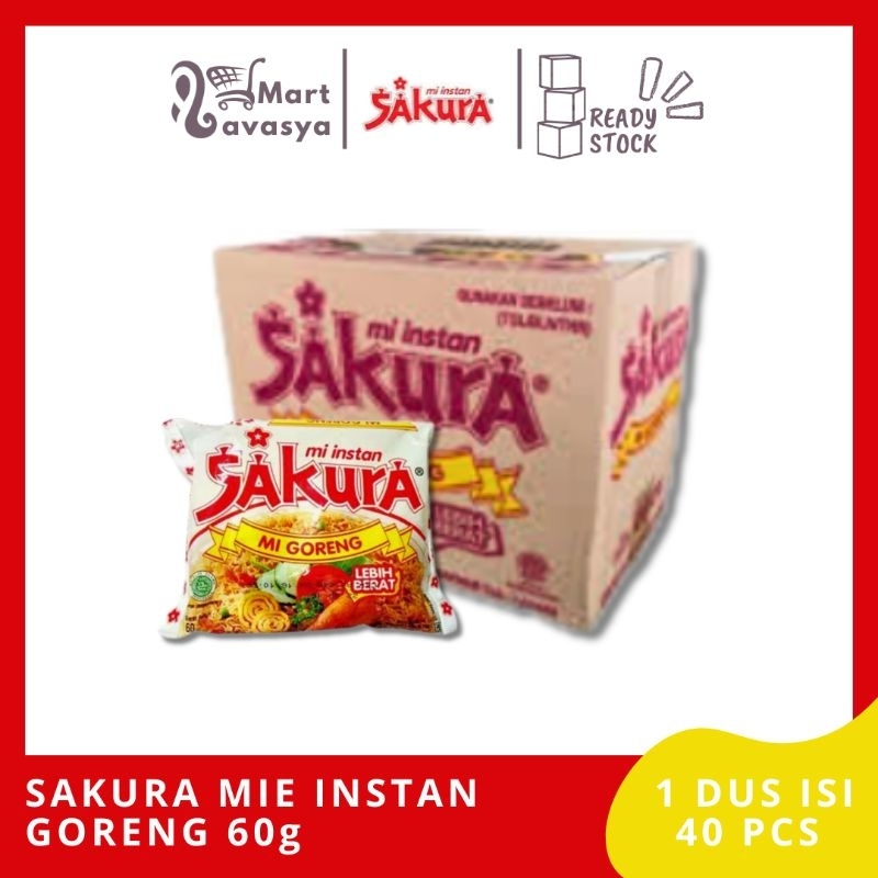 

SAKURA MIE GORENG 60g - 1 DUS ISI 40 PCS - KOTA BANDUNG - LAVASYA MART