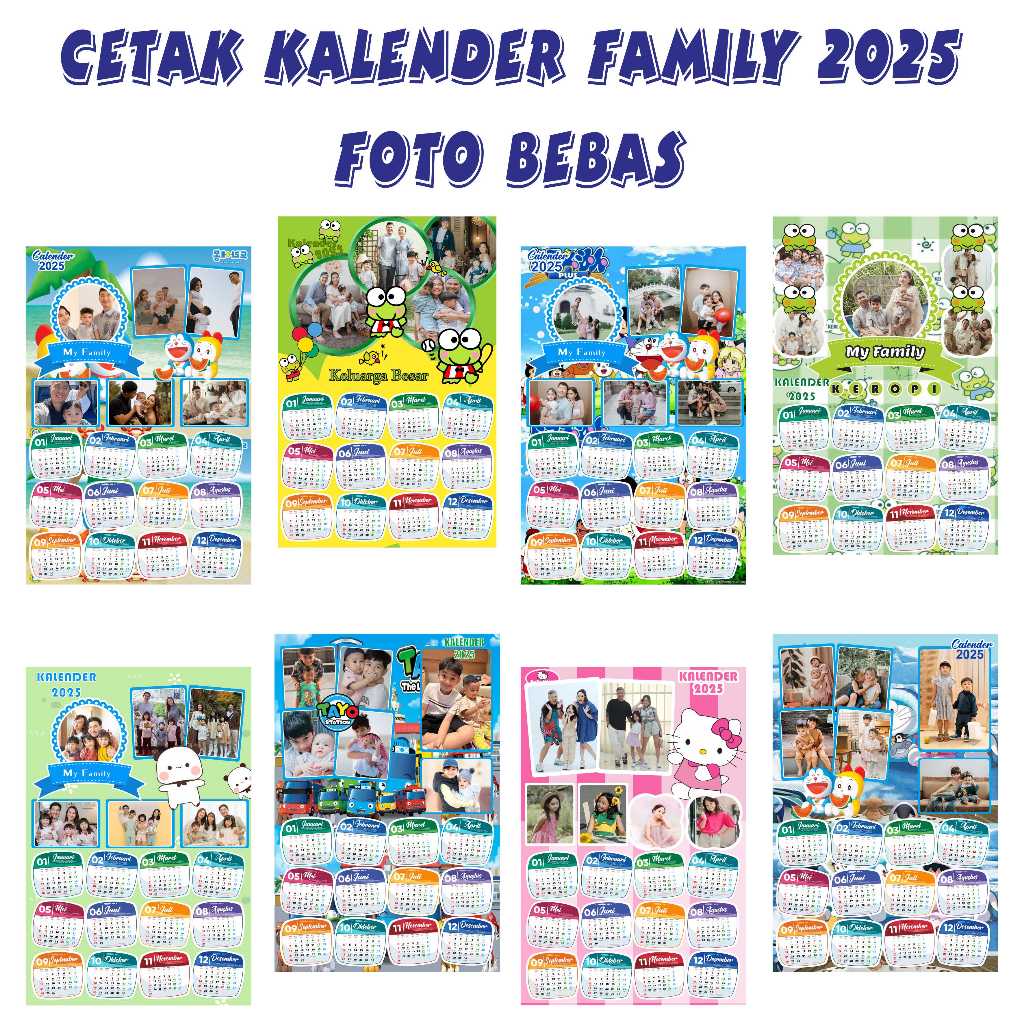 

Cetak Kalender Family 2025 Foto Bebas