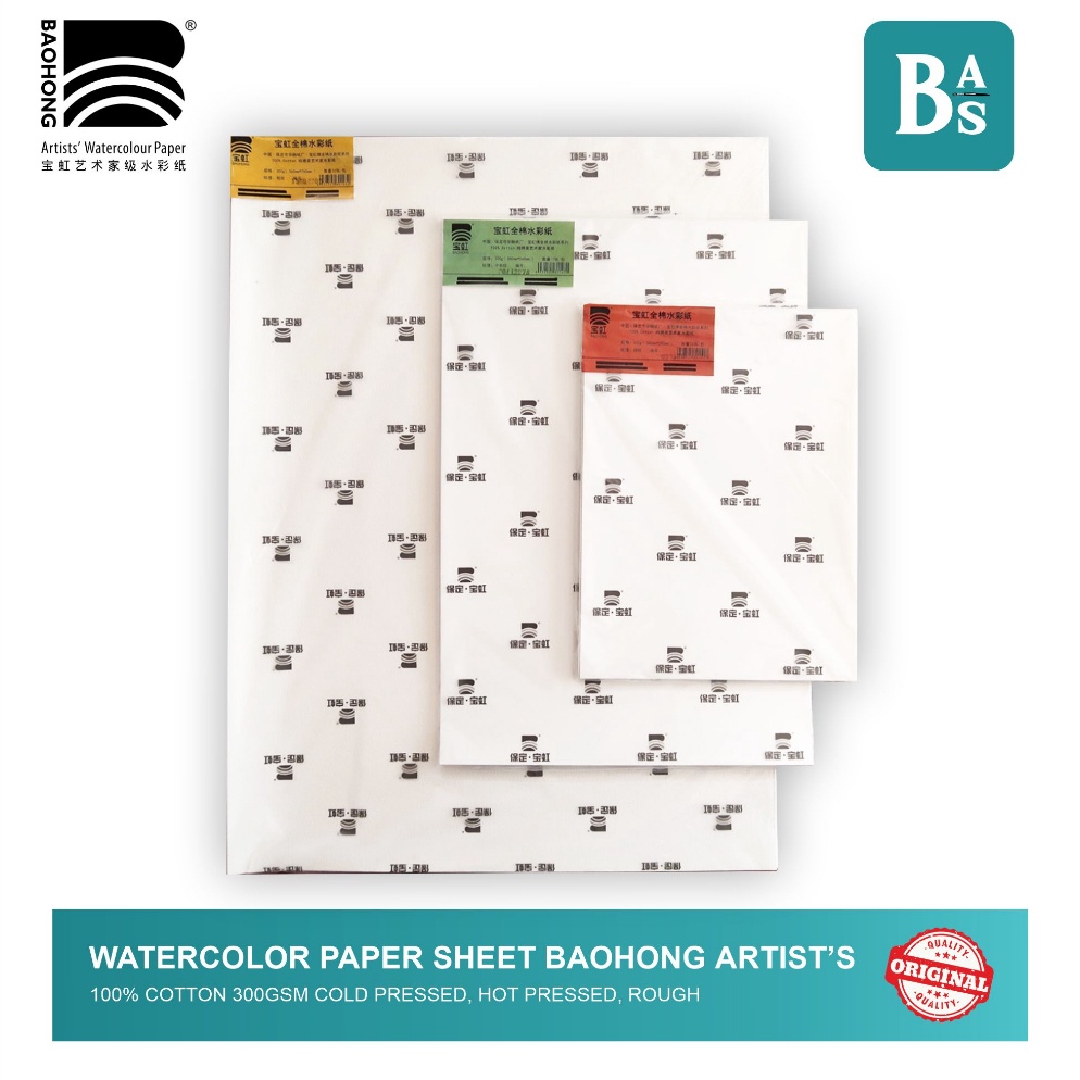 

zqTerlaris Baohong Artists Watercolor Paper Sheet Ketebalan 3gsm 1 cotton Hot Press Cold Press Rough Peralatan Melukis Terlaris dari BAS Bali Art Supplies Jakarta E62