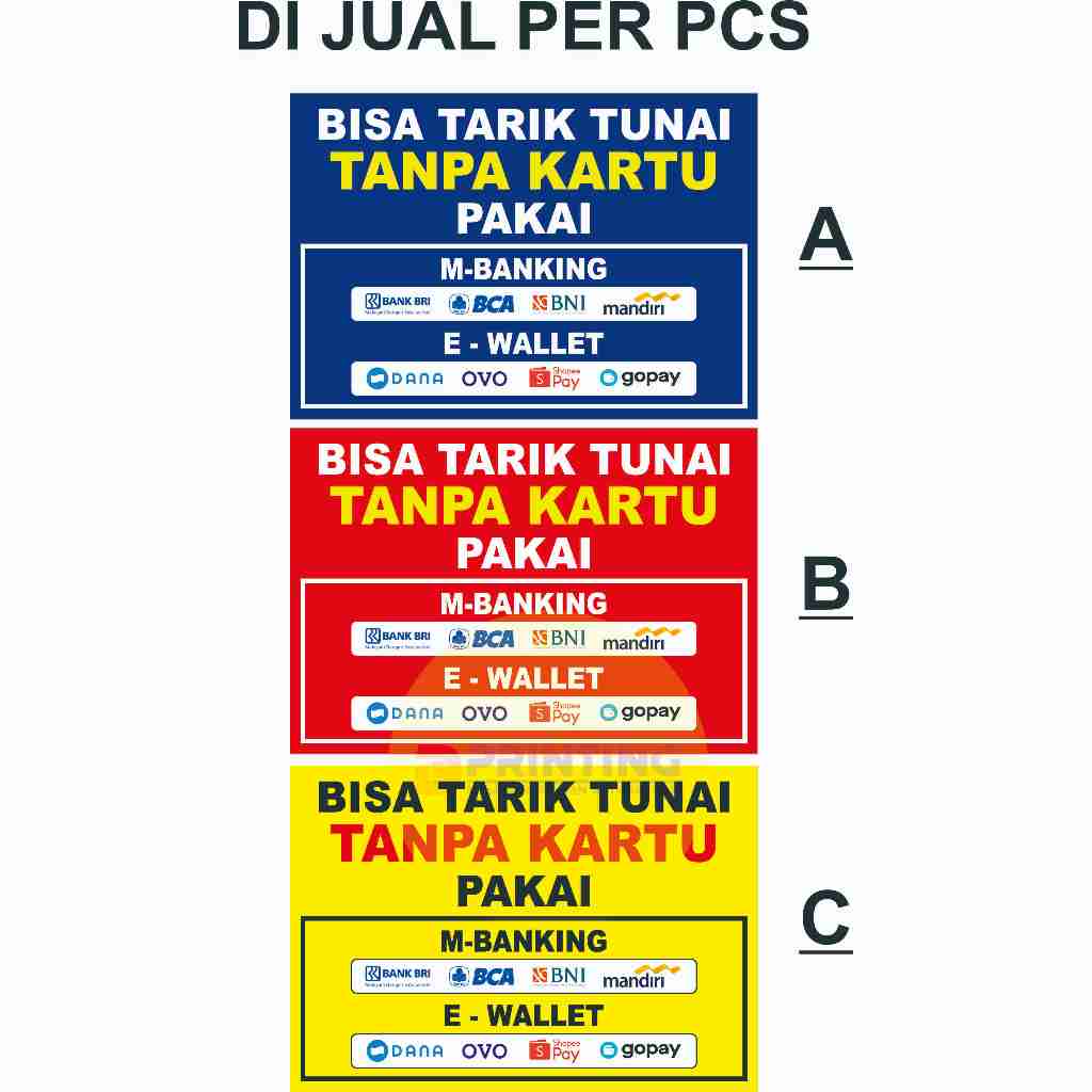 

STIKER ETALASE KONTER TARTUN TANPA KARTU