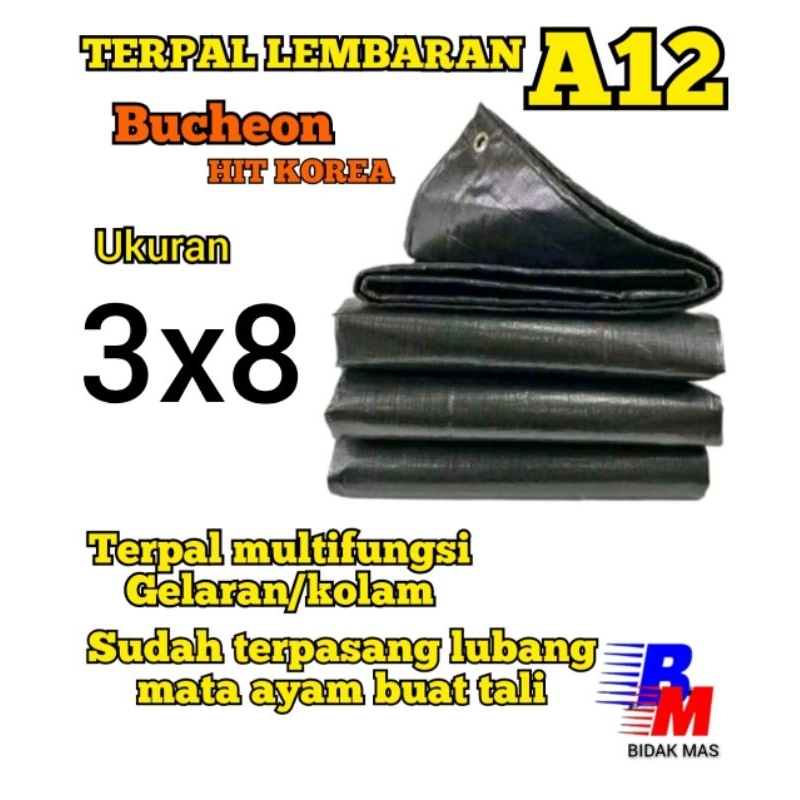 terpal lembaran A12 A15 Korea 3x8 terpal tenda truk