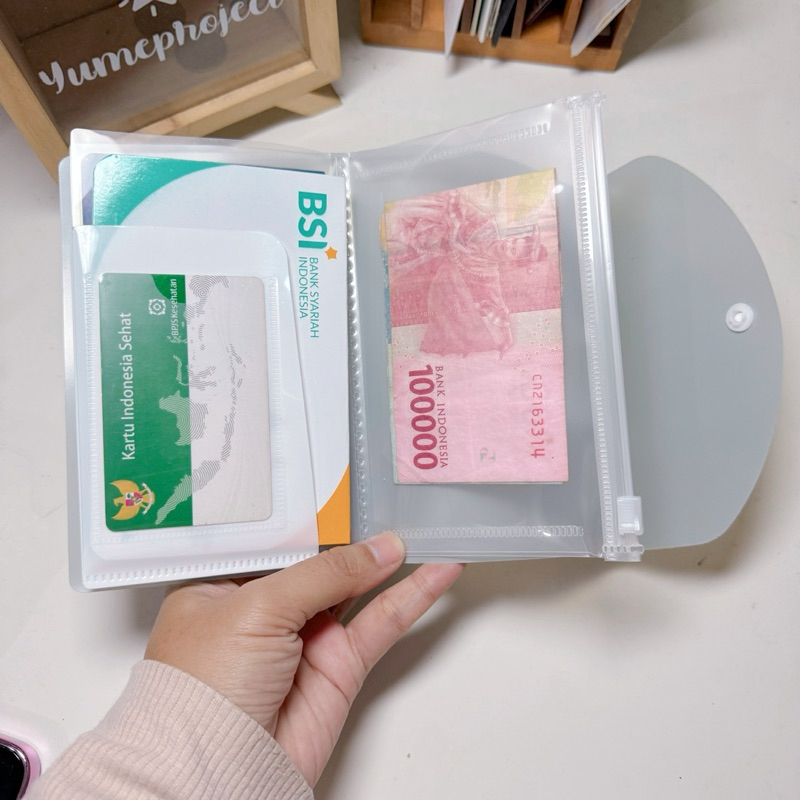 

Passbook Case with zipper pocket / sampul buku tabungan